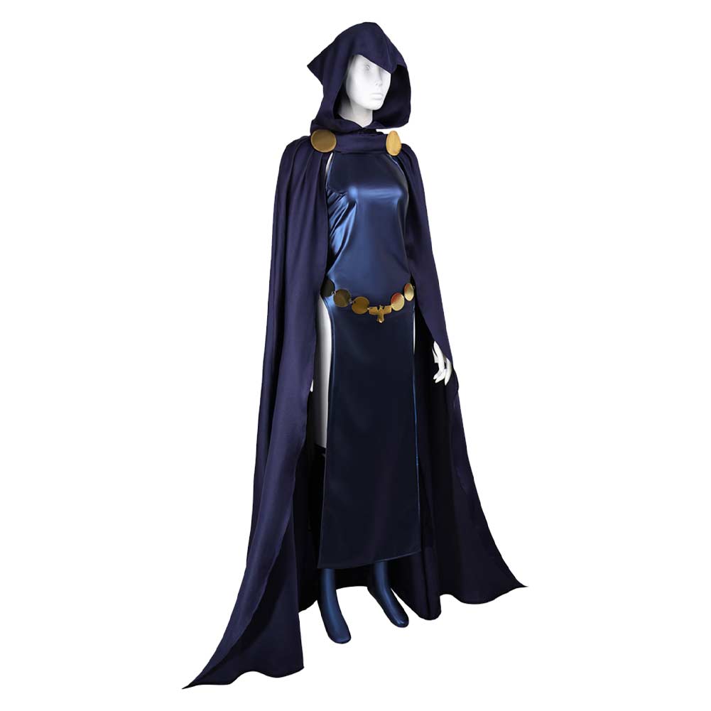 Teen Titans Raven Tenue Bleu Marine Cosplay Costume