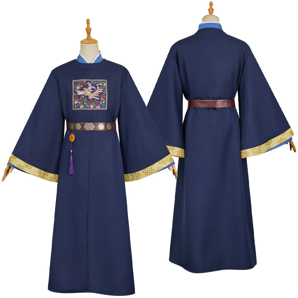 The Apothecary Diaries Jinshi Tenue Bleue foncée Cosplay Costume