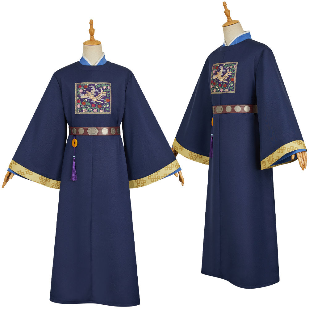 The Apothecary Diaries Jinshi Tenue Bleue foncée Cosplay Costume