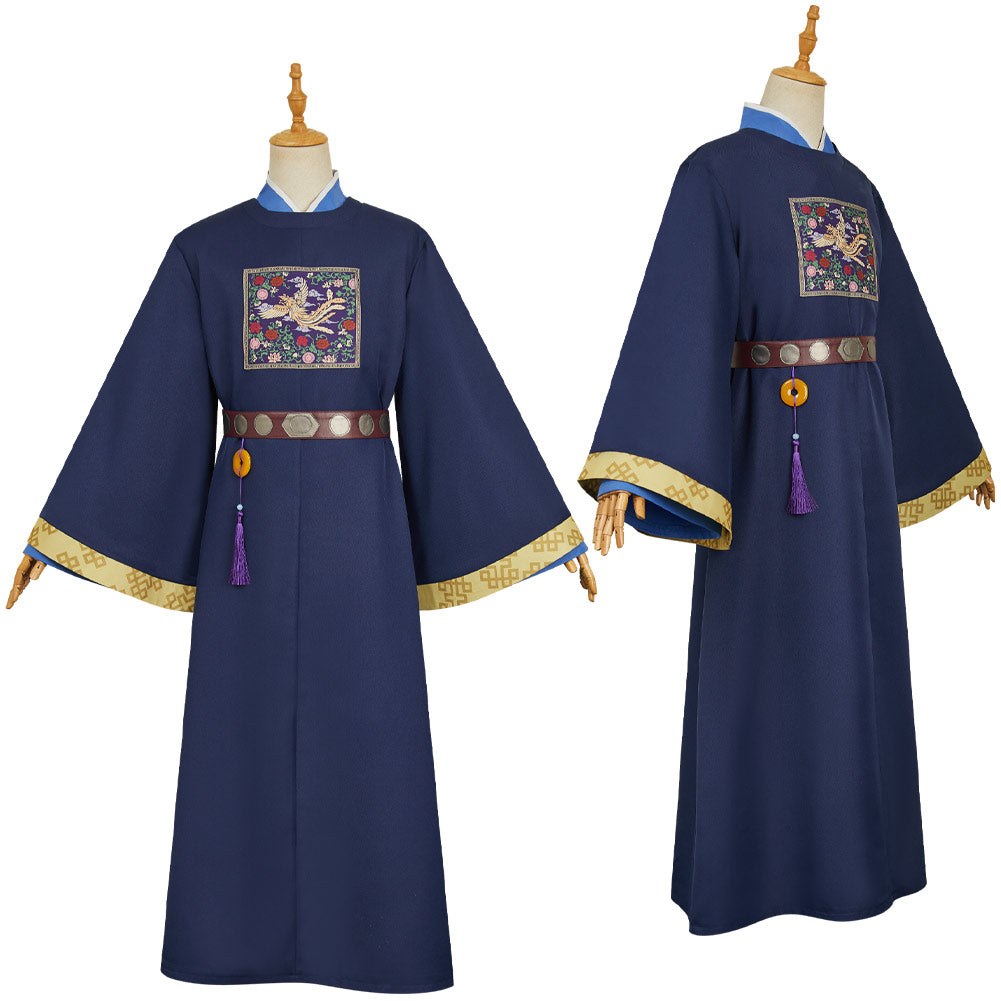 The Apothecary Diaries Jinshi Tenue Bleue foncée Cosplay Costume