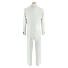 The Bad Guys Mr. Wolf Set d'Uniformes Blancs Cosplay Costume