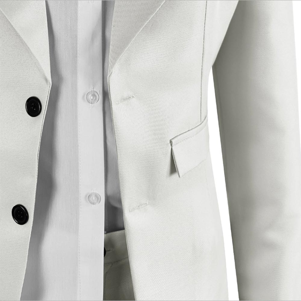 The Bad Guys Mr. Wolf Set d'Uniformes Blancs Cosplay Costume