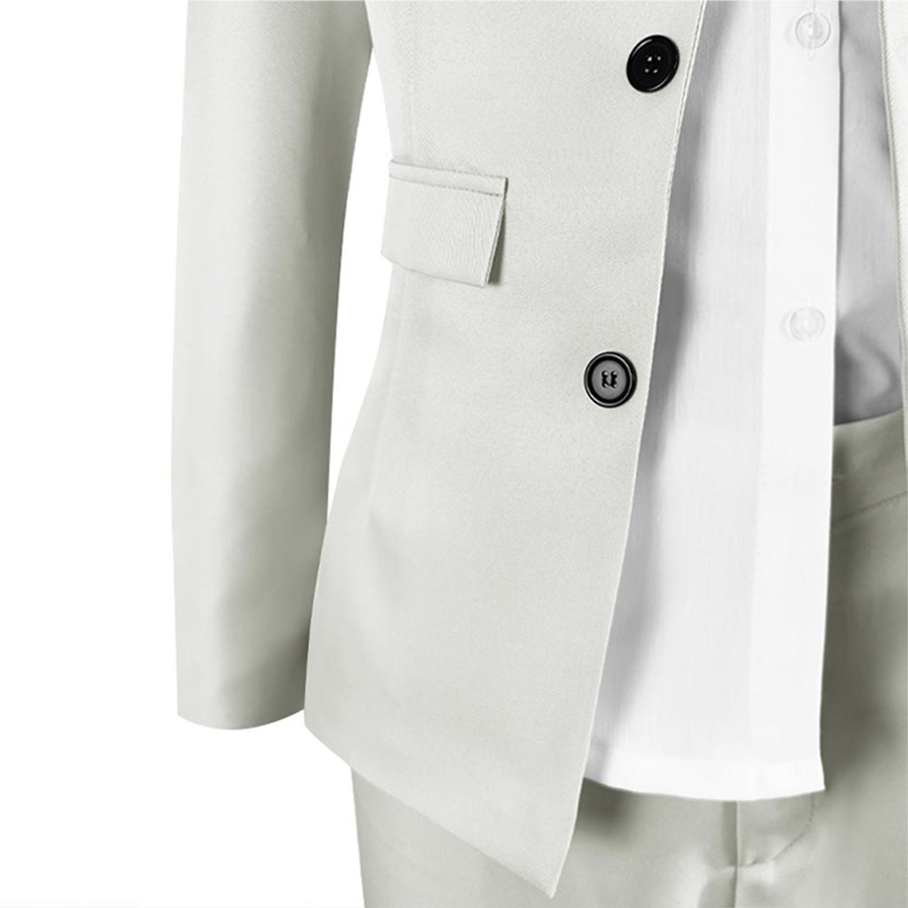 The Bad Guys Mr. Wolf Set d'Uniformes Blancs Cosplay Costume