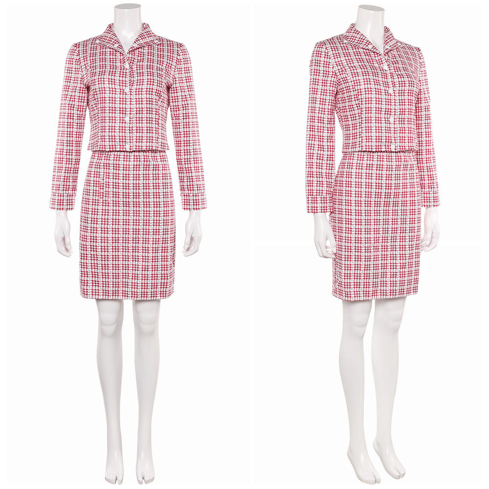 The Fantastic Four: First Steps(2025) Invisible Woman Tenue à Carreaux Rouge et Blanc Cosplay Costume