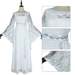 The Lord of The Rings: The Rings of Power 2(2024) Galadriel Robe Blanche Cosplay Costume