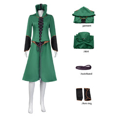 The Lord of The Rings: The Rings of Power 2(2024) Galadriel Tenue Verte Cosplay Costume