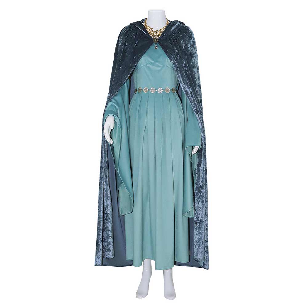 The Lord of the Rings: The Rings of Power Galadriel Robe Bleue Cosplay Costume