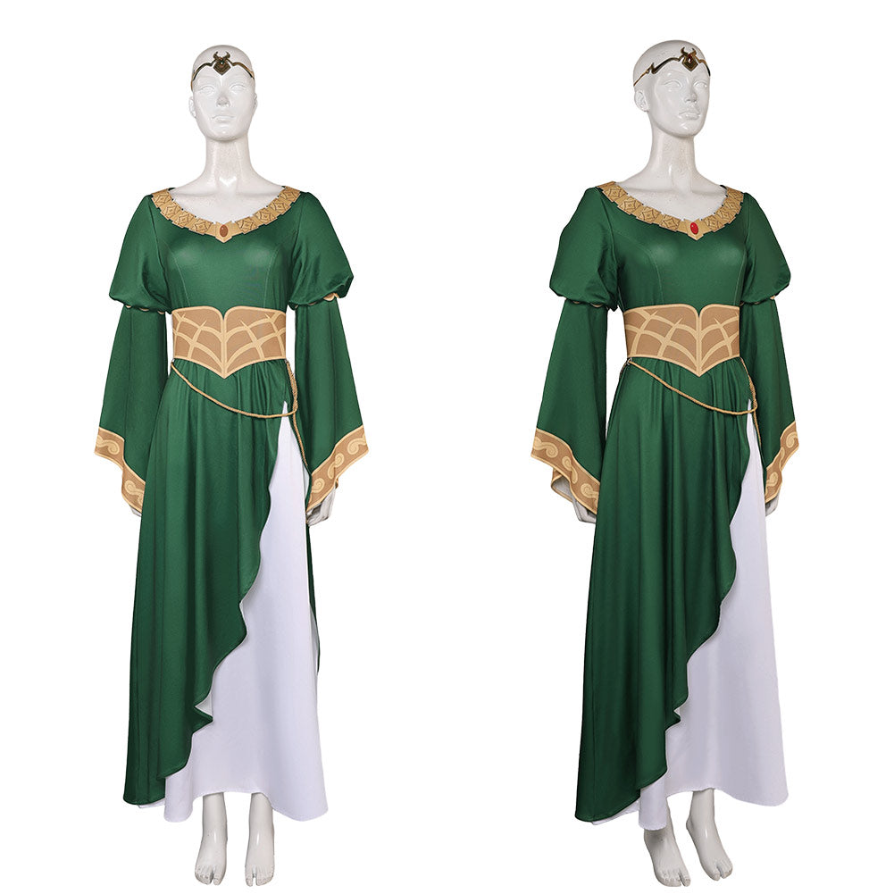 The Lord of The Rings(2024) Hera Tenue Verte Cosplay Costume