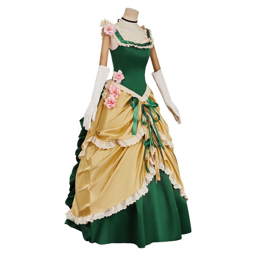 The Ugly Stepsister(2025) Elvira Robe Verte et Jaune Cosplay Costume