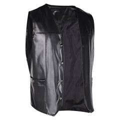 The Walking Dead: Daryl Dixon Saison 2 Daryl Dixon Gilet Noir en Cuir Cosplay Costume