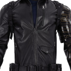 Thunderbolts(2025) Bucky Barnes Winter Soldier Tenue Noire Cosplay Costume