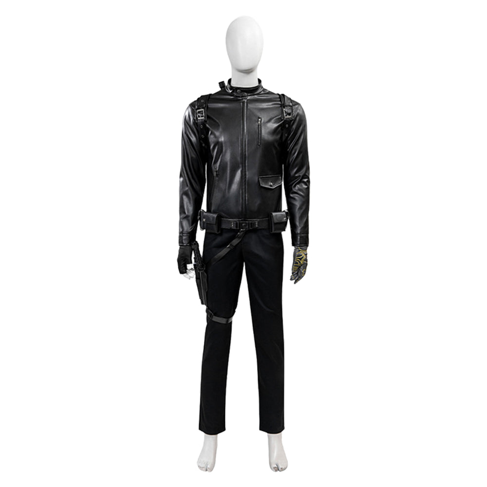 Thunderbolts(2025) Bucky Barnes Winter Soldier Veste Noire Cosplay Costume