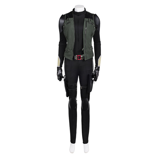 Thunderbolts(2025) Yelena Belova Tenue Noire et Verte Cosplay Costume