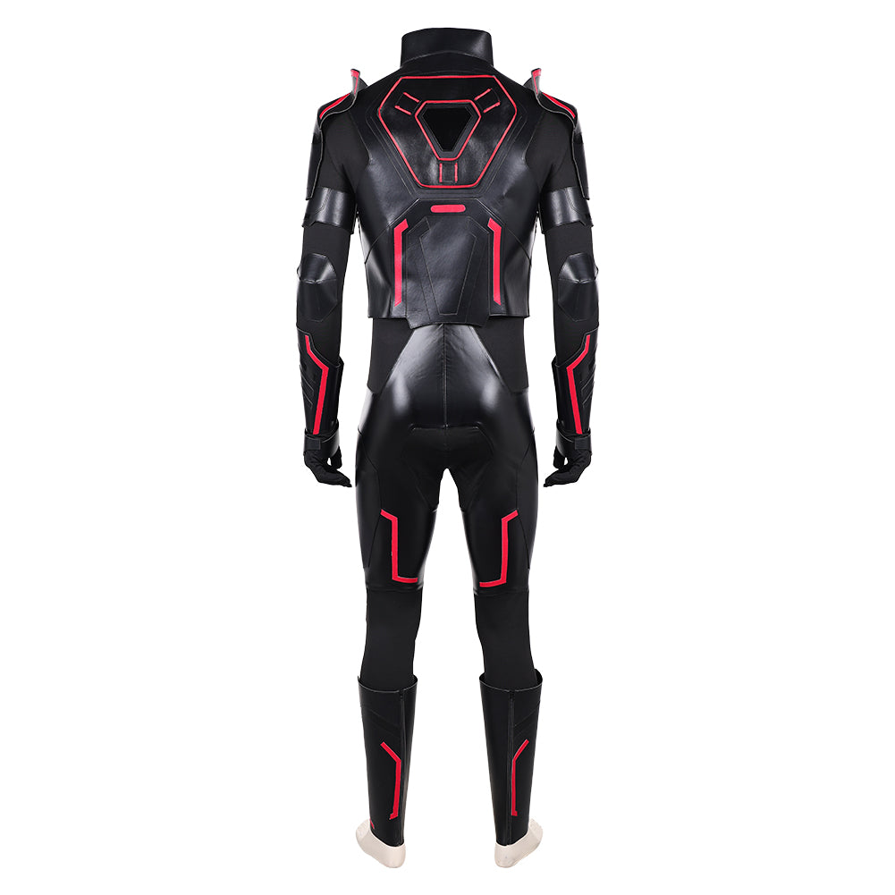 Tron: Legacy(2025) Ares Combinaison Noire et Rouge Cosplay Costume