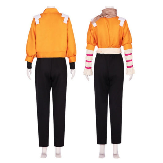 Cosplay Costume Yoruichi Shihouin Anime Cosplay Tenue Orange et Noire Adulte