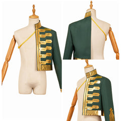 Wicked Princess Fiyero Cape Verte et Or Cosplay Costume