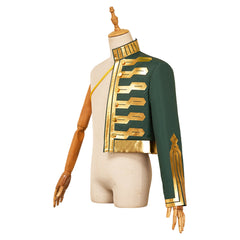 Wicked Princess Fiyero Cape Verte et Or Cosplay Costume