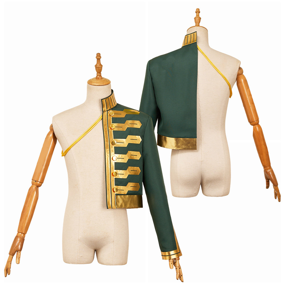 Wicked Princess Fiyero Cape Verte et Or Cosplay Costume