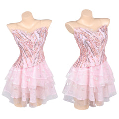 Wicked: For Good(2025) Glinda Jupe de Ballet Rose Cosplay Costume