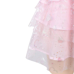 Wicked: For Good(2025) Glinda Jupe de Ballet Rose Cosplay Costume