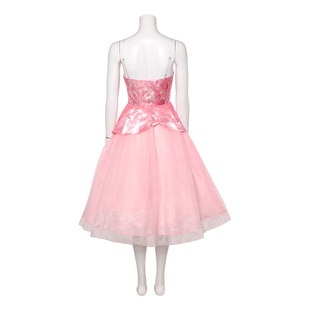 Wicked: For Good(2025) Glinda Robe à Bretelles Rose Cosplay Costume Ver.2