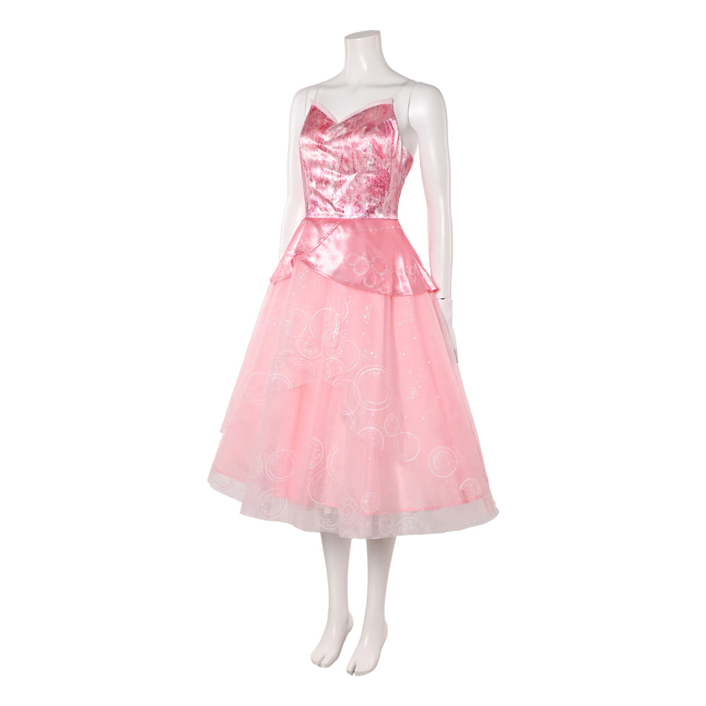 Wicked: For Good(2025) Glinda Robe à Bretelles Rose Cosplay Costume Ver.2