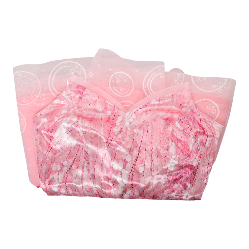 Wicked: For Good(2025) Glinda Robe à Bretelles Rose Cosplay Costume Ver.2