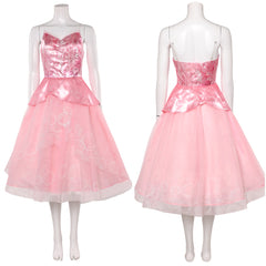 Wicked: For Good(2025) Glinda Robe à Bretelles Rose Cosplay Costume Ver.2