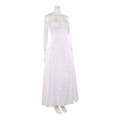 Wicked: For Good(2025) Glinda Robe Blanche sans Bretelles Cosplay Costume