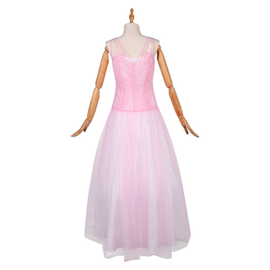Wicked: For Good(2025) Glinda Robe en Tulle Rose Cosplay Costume