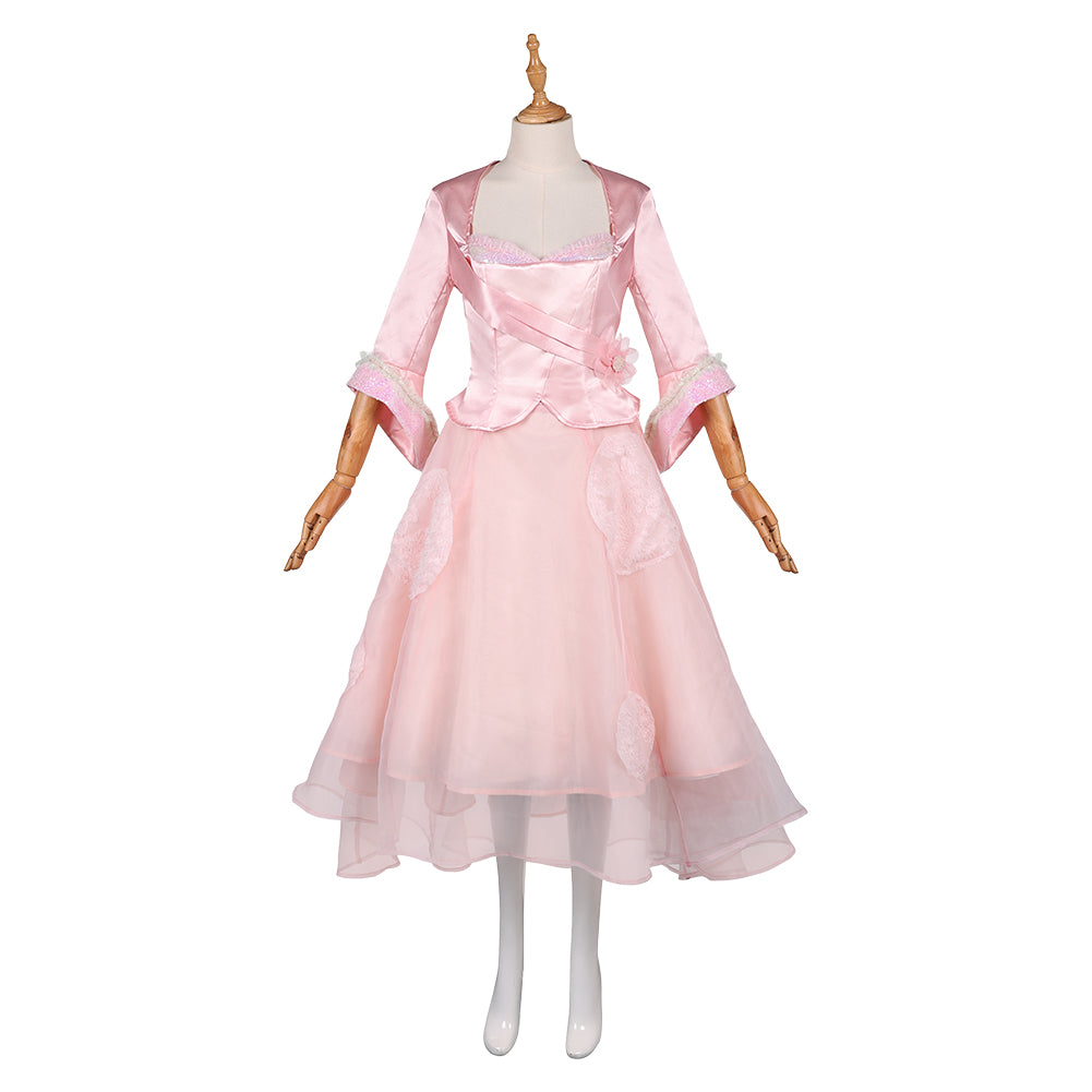 Wicked: For Good(2025) Glinda Robe Rose 2-pièces Cosplay Costume