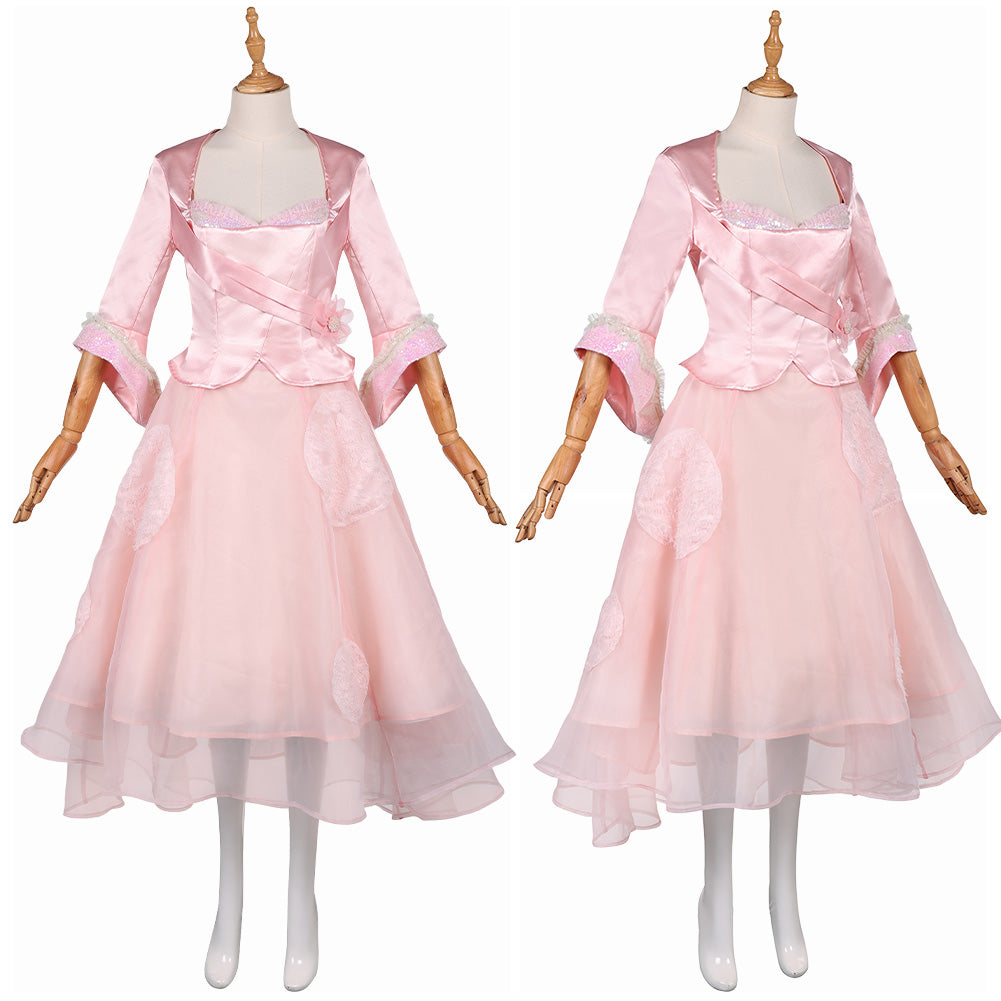 Wicked: For Good(2025) Glinda Robe Rose 2-pièces Cosplay Costume