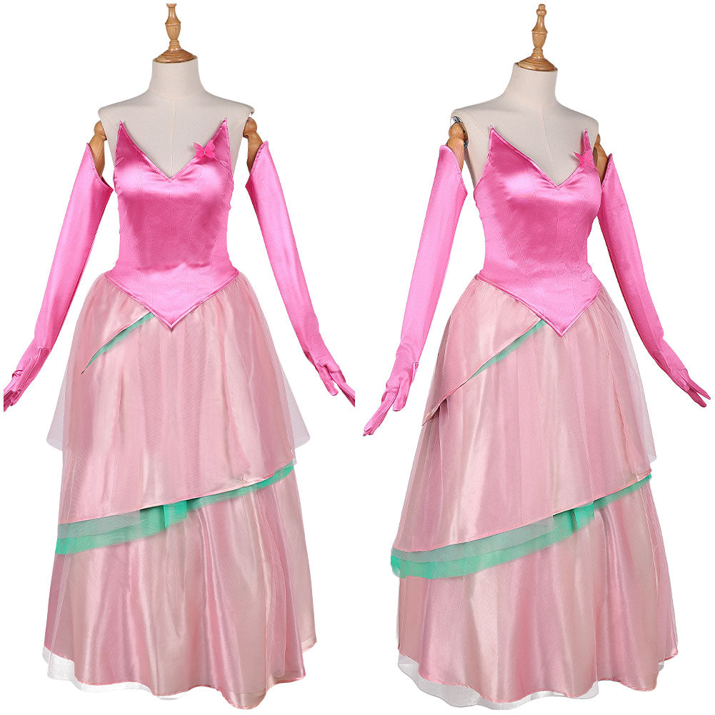 Wicked: For Good(2025) Glinda Robe Rose Cosplay Costume