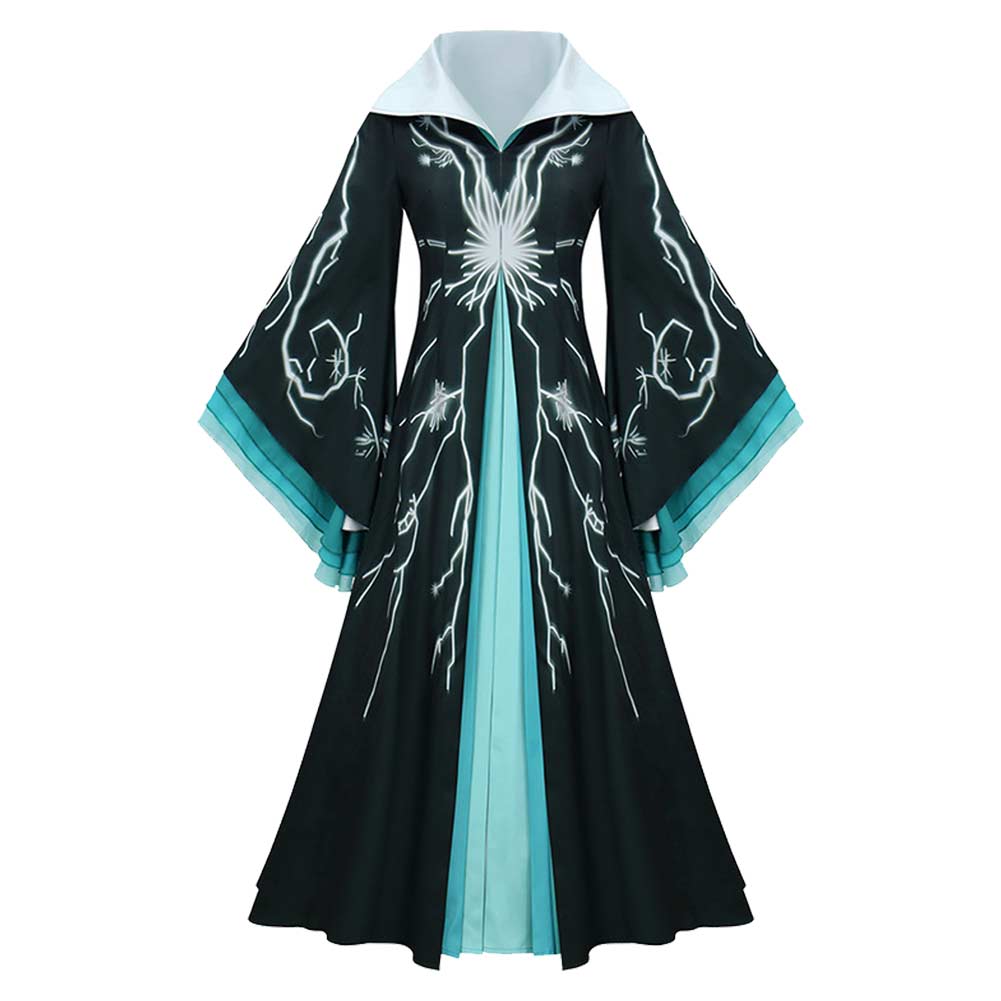 Wicked: For Good(2025) Madame Morrible Tenue Verte et Noire Cosplay Costume