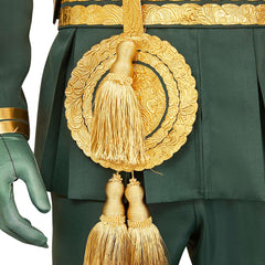 Wicked: For Good(2025) Prince Fiyero Tenue Verte et Or Cosplay Costume