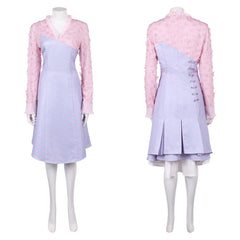 Wicked: For Good(2025) Robe à Rayures Roses et Violettes Cosplay Costume