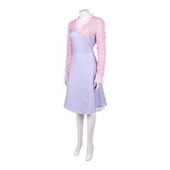 Wicked: For Good(2025) Robe à Rayures Roses et Violettes Cosplay Costume