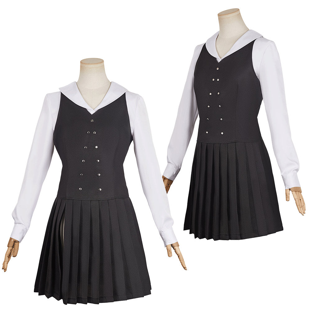 Wicked(2024) Elphaba Uniforme Noir et Blanc Cosplay Costume