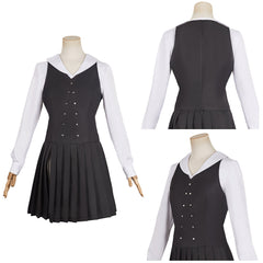 Wicked(2024) Elphaba Uniforme Noir et Blanc Cosplay Costume