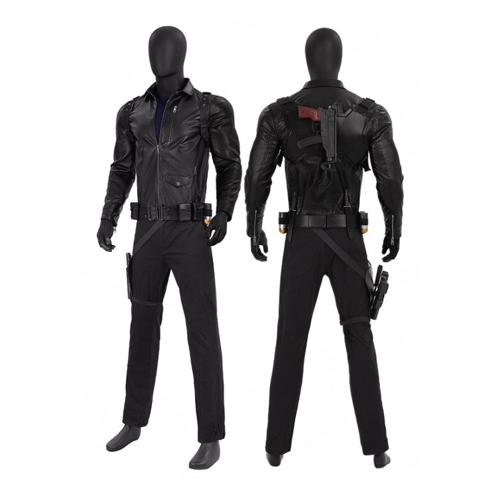 Thunderbolts(2025) Bucky Barnes Winter Soldier Tenue Noire Cosplay Costume