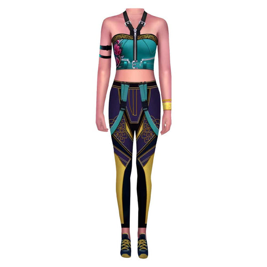 Adulte Kpop Demon Hunters(2025) HUNTR/X Zoey Combinaison Cosplay Costume