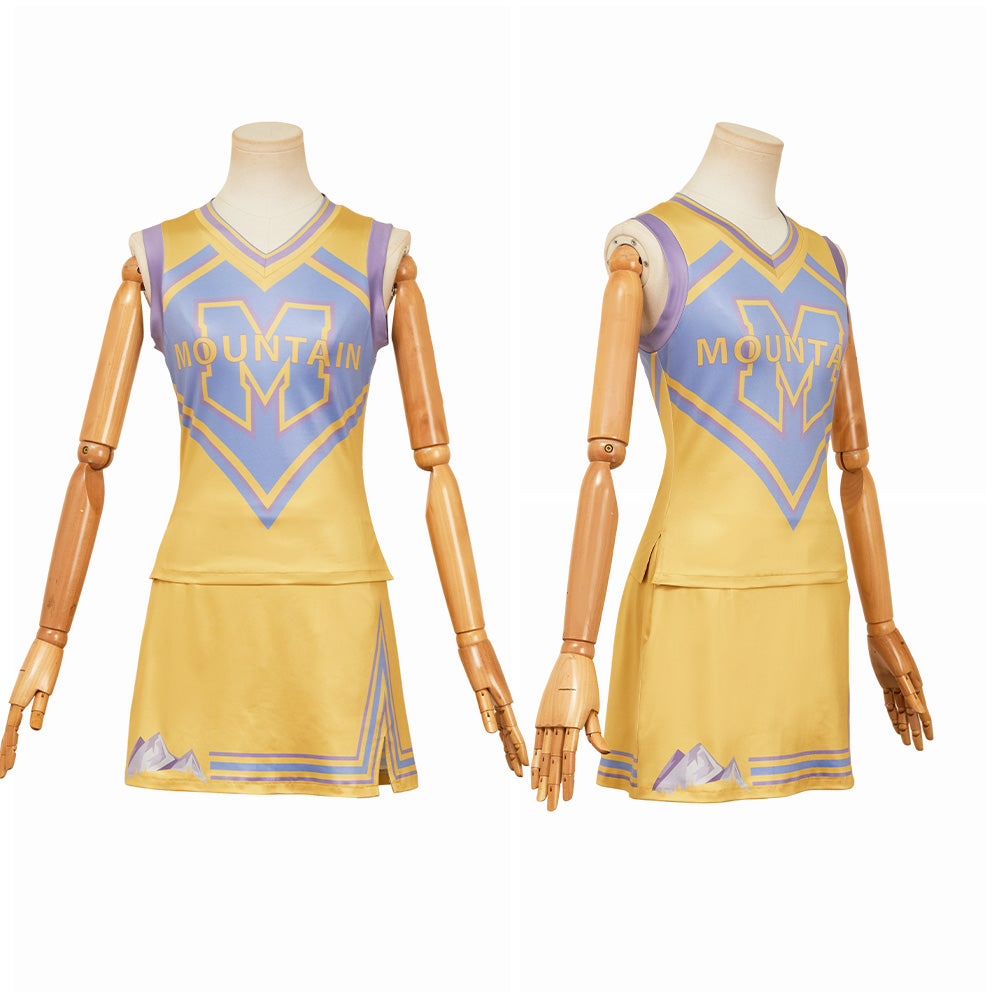 Zombies 4(2025) Addison Uniforme Jaune des Pom-pom Girls Cosplay Costume
