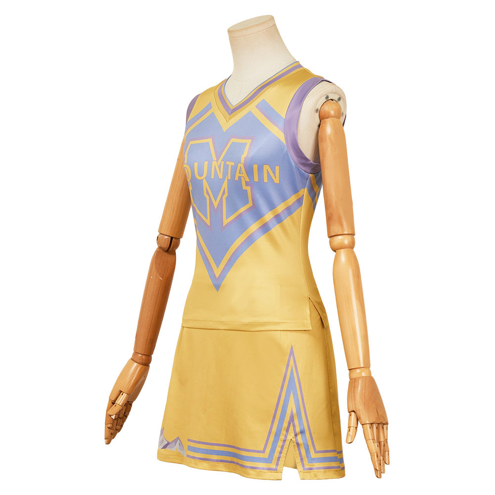 Zombies 4(2025) Addison Uniforme Jaune des Pom-pom Girls Cosplay Costume