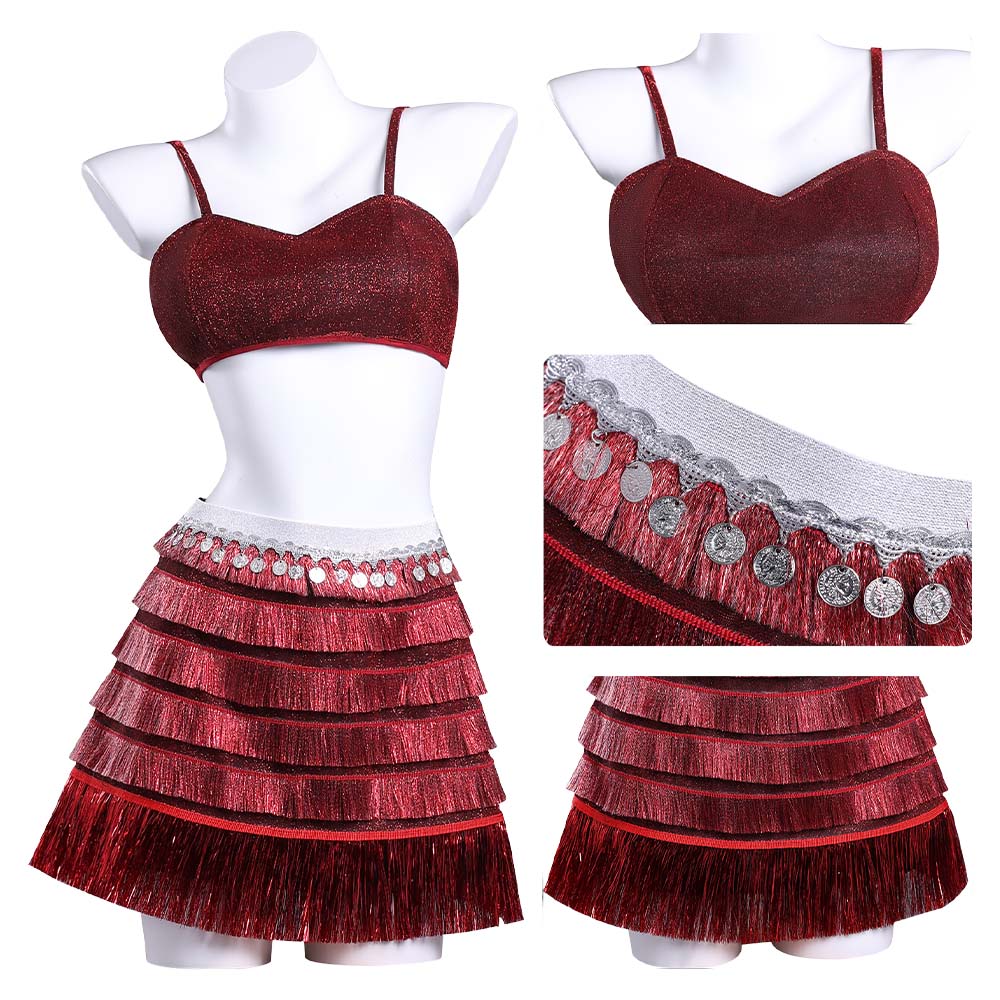 Zootopia 2(2025) Gazelle Tenue Rouge à Paillettes Cosplay Costume