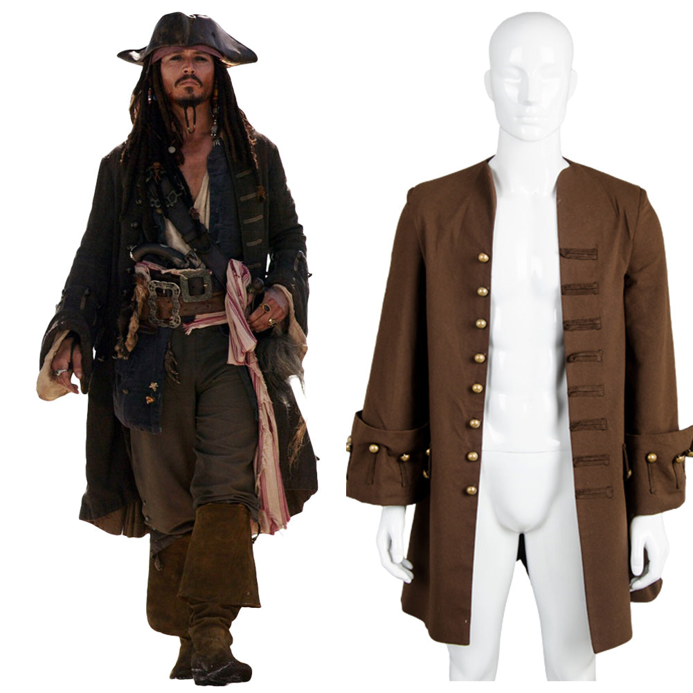 Pirates des Caraïbes Jack Sparrow Veste Cosplay Costume Ver.2