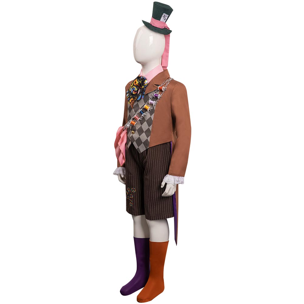 Enfant Alice in Wonderland Mad Hatter Tarrant Hightopp Cosplay Costume