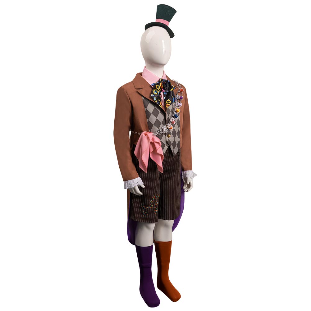 Enfant Alice in Wonderland Mad Hatter Tarrant Hightopp Cosplay Costume