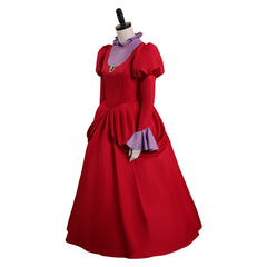 Film Cendrillon Lady Tremaine Rouge Robe Ensemble Cosplay Costume