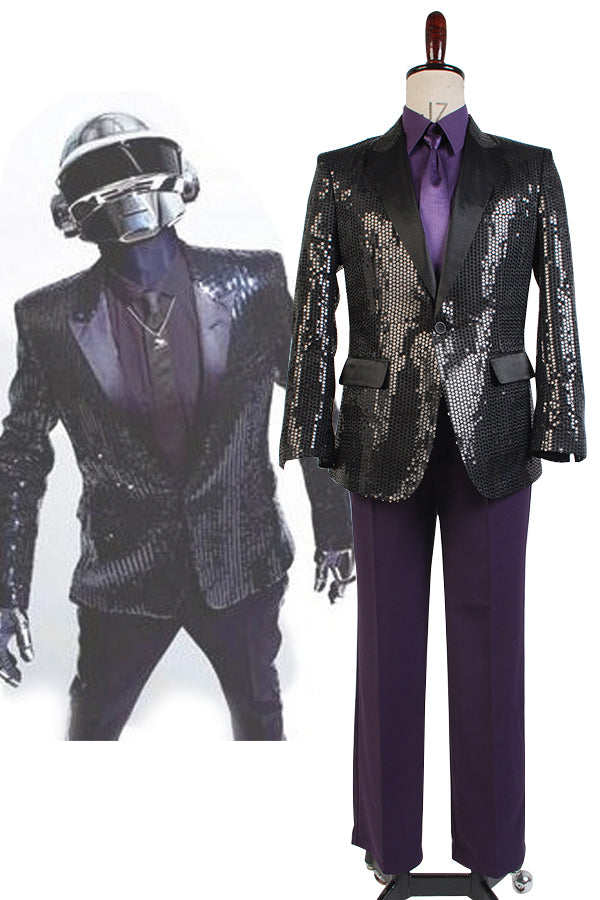 Daft Punk Costume de Spectacle Version Pourpre Cosplay Costume