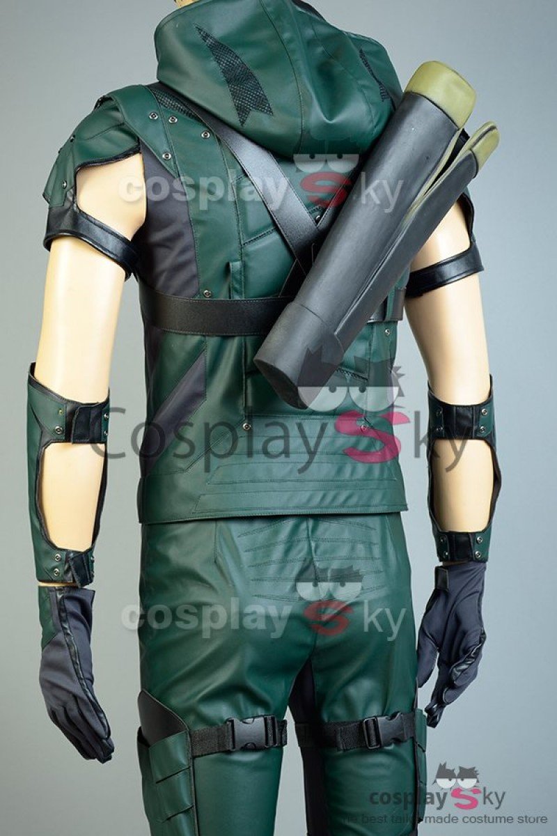 Green Arrow 4 Cosplay Costume Cuir